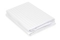 Pościel adamaszkowa pasek 1 cm 160x200+2x70x80 Biała Premium
