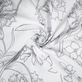 Pościel satynowa 200x220+2x70x80 biało-czarna 61A Exclusive