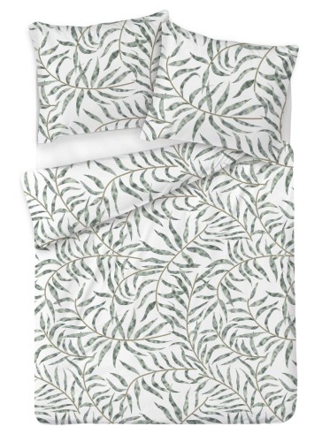 Pościel satynowa 200x220+2x70x80 Palmy 56A Exclusive