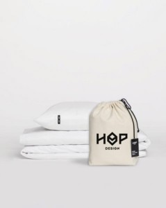 Pościel 140x200 bawełniana biała Premium Pure Hop Design