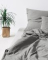 Pościel 140x200 bawełniana ciemno szara Premium Pure Hop Design