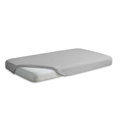 Prześcieradło z gumką 140x200 jersey szare Premium