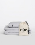 Pościel 160x200 bawełniana jasno szara Premium Pure Hop Design