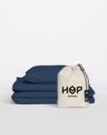Pościel 160x200 bawełniana granatowa Premium Pure Hop Design