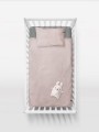 Pościel niemowlęca 110x125 + 40x60 do łóżeczka brudny róż KIDS PURE Hop Design