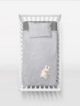 Pościel niemowlęca 90x120 + 40x60 do łóżeczka jasno szary KIDS PURE Hop Design