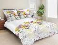 Pościel podwójna 200x220+2x70x80 żółte kwiaty 43A Exclusive