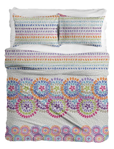 Pościel bawełniana 200x220 +2x70x80 Kolorowa renforce deSatin R17