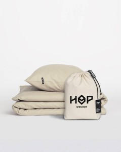 Pościel 220x240 bawełniana Naturalna Piaskowa Beż Boho Premium Pure Hop Design 