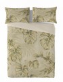 Pościel lniana 200x220+2x70x80 oddychająca Monstera 01 LEN